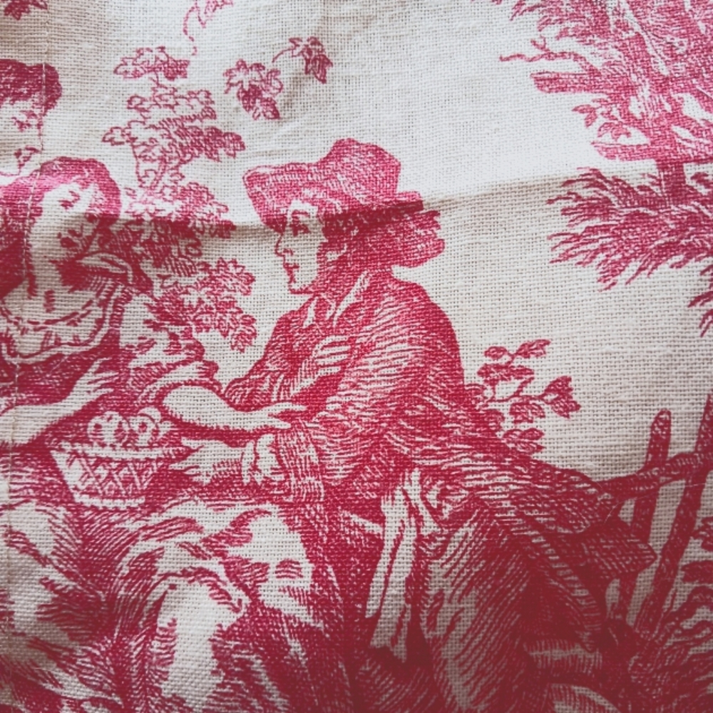 Crimson toile curtains, handmade, Waverly genuine fabric.